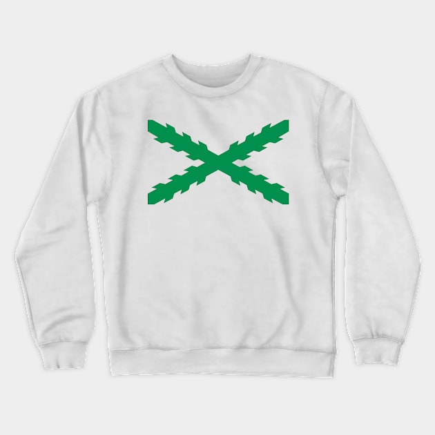 Cross of Burgundy (green) Crewneck Sweatshirt by PabloDeChenez